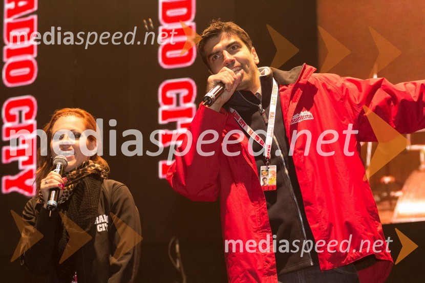 Natalija Veronik, novinarka Radia City;&nbsp;Bor Grainer, odgovorni urednik radia CityRadio City, koncert 2013