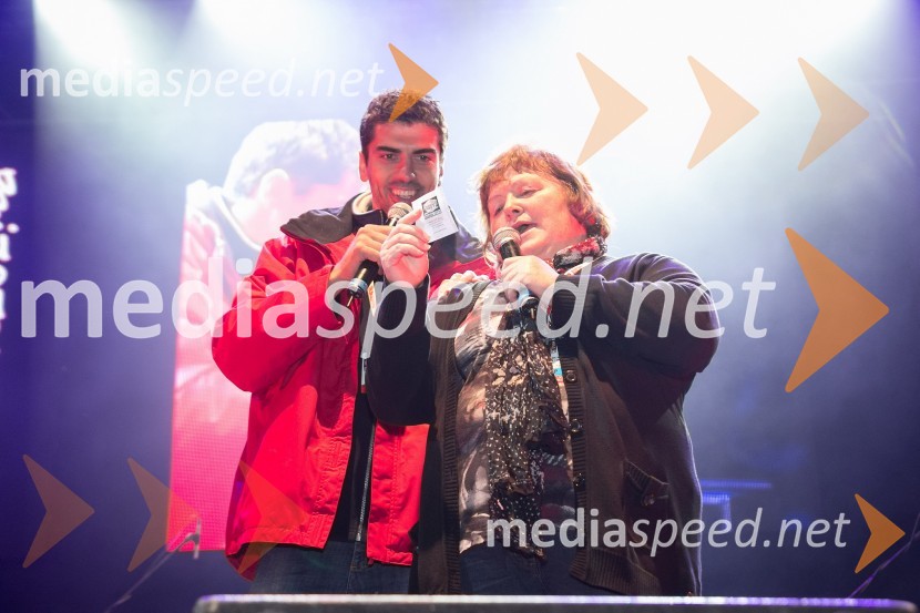 Bor Grainer, odgovorni urednik radia City;&nbsp;Majda Struc, generalna sekretarka Zveze prijateljev mladine SlovenijeRadio City, koncert 2013