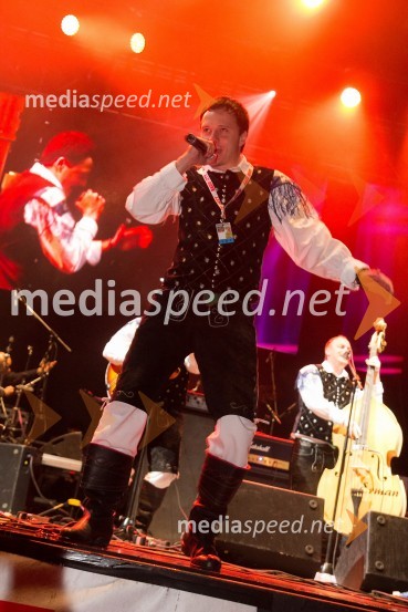 Blaž Švab, član ansambla ModrijaniRadio City, koncert 2013