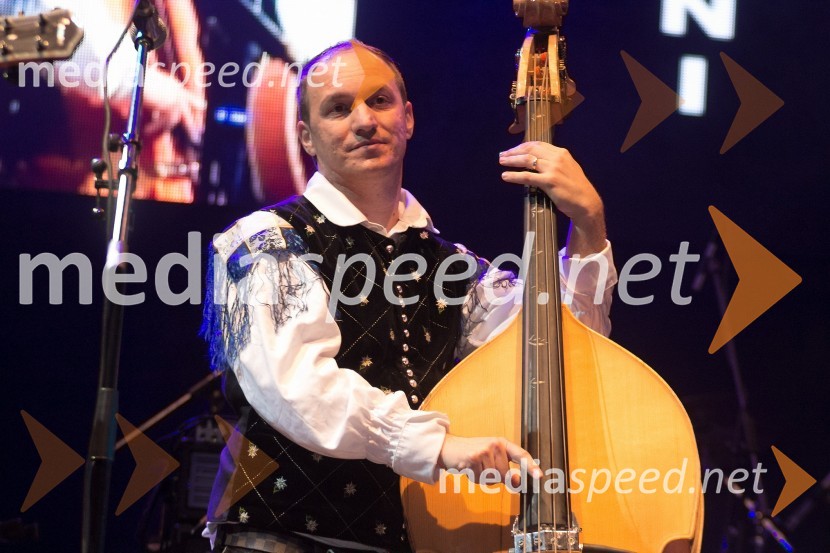 Franjo Oset, član skupine ModrijaniRadio City, koncert 2013
