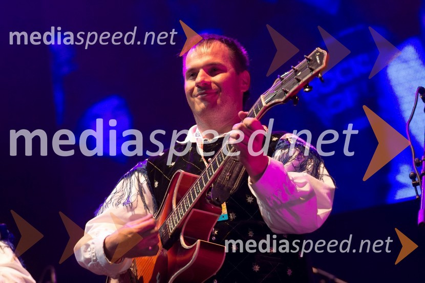 Peter Oset, član skupine ModrijaniRadio City, koncert 2013