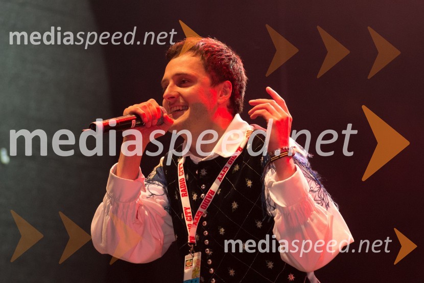 Blaž Švab, član ansambla ModrijaniRadio City, koncert 2013