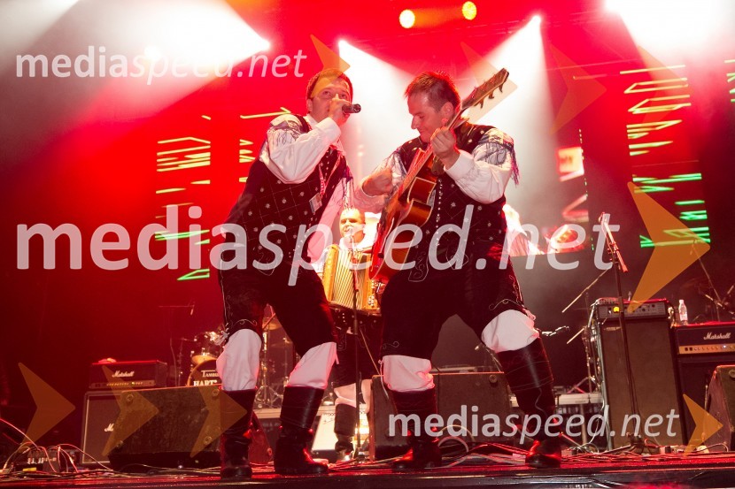 Blaž Švab; Peter Oset, člana ansambla ModrijaniRadio City, koncert 2013