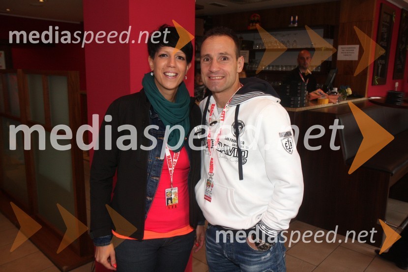Tina Zavec Aram, moderatorka na Radiu City;&nbsp;Tomaž Barada, taekwondoist ter kickboksarRadio City, koncert 2013