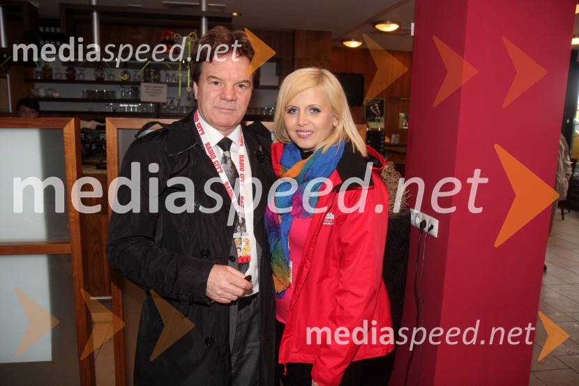 Mišo Hölbl, direktor in lastnik radia City;&nbsp;Anita Mlakar, moderatorka na Radiu CityRadio City, koncert 2013