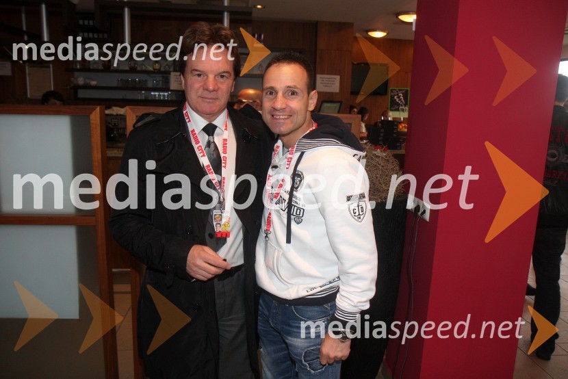 Mišo Hölbl, direktor in lastnik radia City;&nbsp;Tomaž Barada, taekwondoist ter kickboksarRadio City, koncert 2013