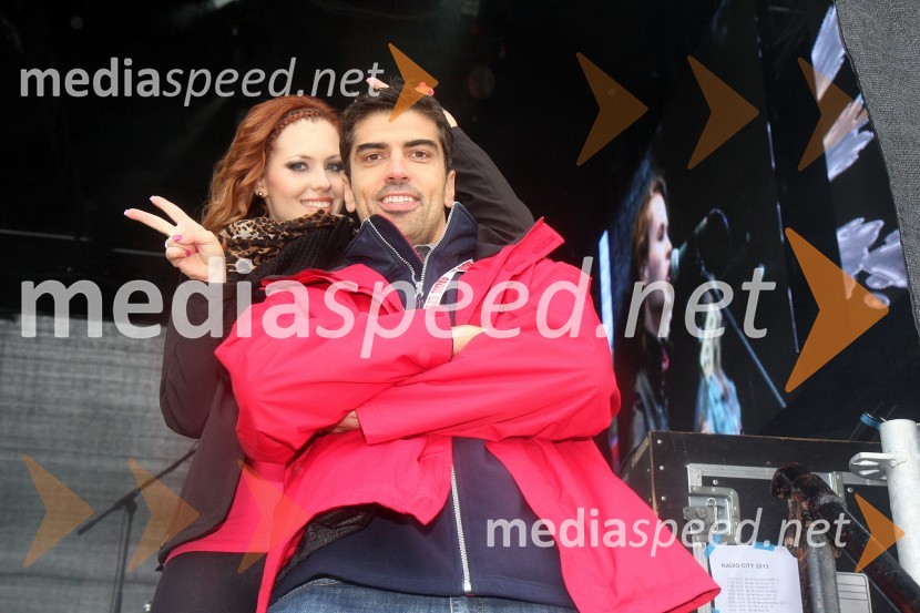 Natalija Veronik, novinarka Radia City;&nbsp;Bor Grainer, odgovorni urednik radia CityRadio City, koncert 2013