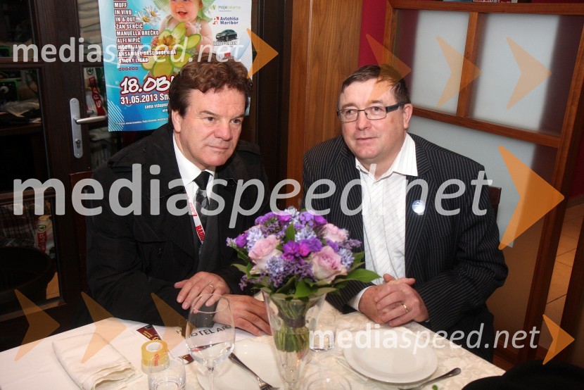 Mišo Hölbl, direktor in lastnik radia City; dr. Andrej Fištravec, župan MOMRadio City, koncert 2013