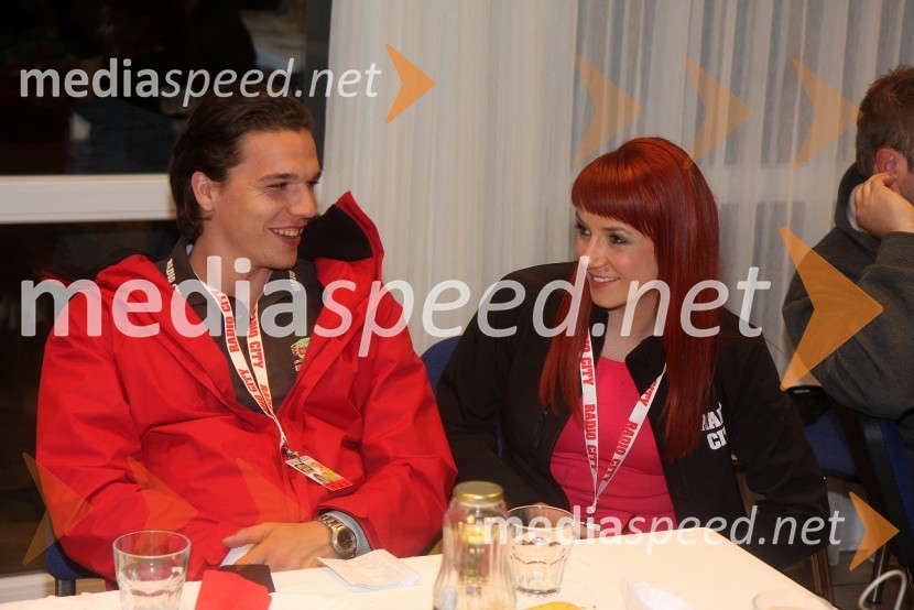 Jan Ternjak, novinar Radia City; Špela Žerjal, novinarka Radia CityRadio City, koncert 2013