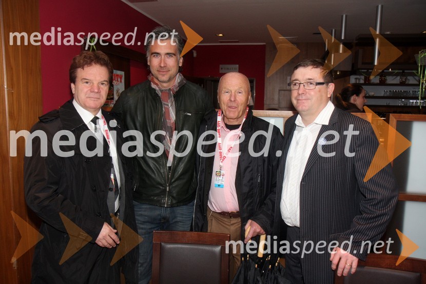 Mišo Hölbl, direktor in lastnik radia City; Jan Plestenjak, pevec; ...; dr. Andrej Fištravec, župan MOMRadio City, koncert 2013