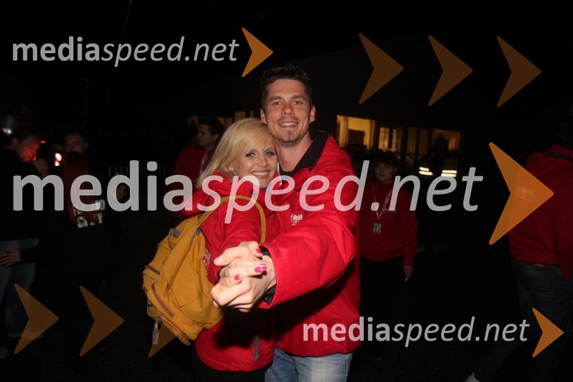 Anita Mlakar, moderatorka na Radiu City;&nbsp;Boštjan Bračič, moderator na Radiu City in pevecRadio City, koncert 2013