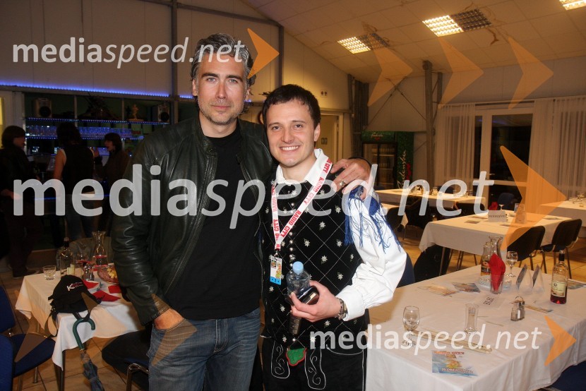 Jan Plestenjak, pevec; Blaž Švab, član skupine ModrijaniRadio City, koncert 2013