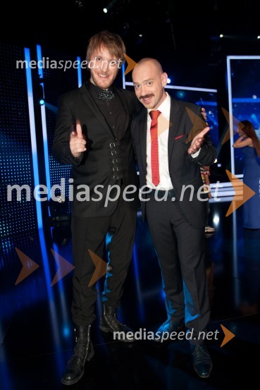 Matej Puc, voditelj; Jože Robežnik, voditeljSlovenija ima talent, 5. polfinalna oddaja
