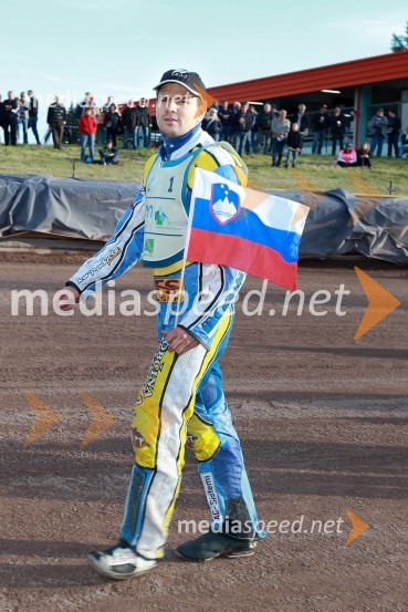 Matic Voldrih (AMTK Ljubljana)Speedway, dirka za Zlati znak občine Krško 2013