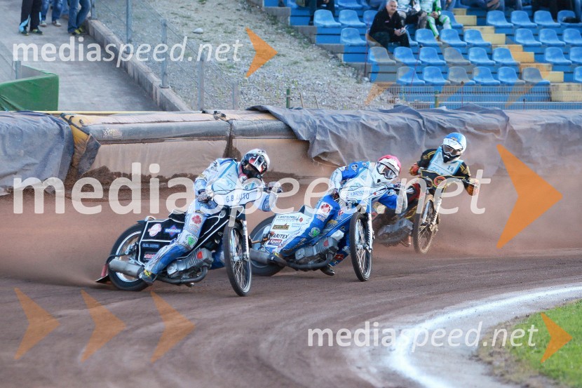 Marcin Jedrzejewski (Poljska); Joszef Tabaka (Madžarska); Mariusz Fierlej (Poljska)Speedway, dirka za Zlati znak občine Krško 2013