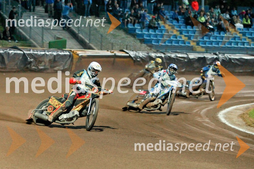 Mariusz Fierlej (Poljska); Matic Voldrih (Slovenija); Jakub Jamrog (Poljska); Andriy Kobrin (Ukrajina)Speedway, dirka za Zlati znak občine Krško 2013
