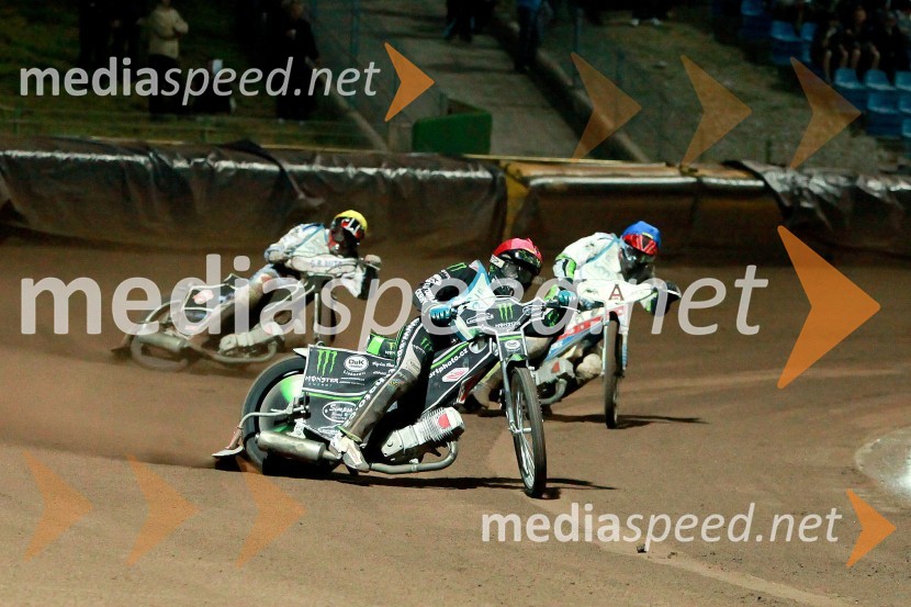 Marcin Jedrzejewski (Poljska); Tomas Suchanek (Češka); Hynek Štichauer (Češka)Speedway, dirka za Zlati znak občine Krško 2013