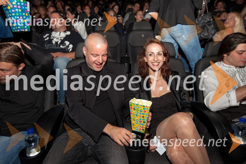 Simon Pribac, igralec; Leila A. Jelić, producentkaPremiera filma Izhod