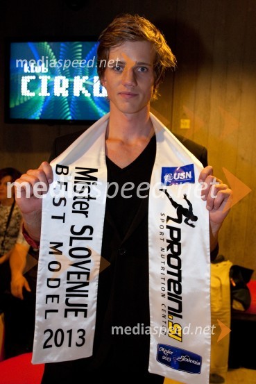 Matija Dušak, best model 2013Mister Slovenije 2013 je Jure Rugani