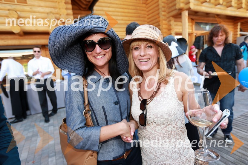 Gordana Kisilak, direktorica korporativnega komuniciranja BMW Group Slovenija; Barbra Jermann, urednica revije LadyLady piknik pod klobuki 2013