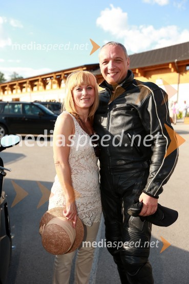 Barbra Jermann, urednica revije Lady; Damjan Damjanovič, direktor Slovenske filharmonije, član žirije Slovenija ima talentLady piknik pod klobuki 2013