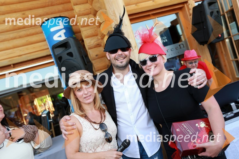 Barbra Jermann, urednica revije Lady; Štefko Bratkovič; Ana Praznik; Radio CenterLady piknik pod klobuki 2013