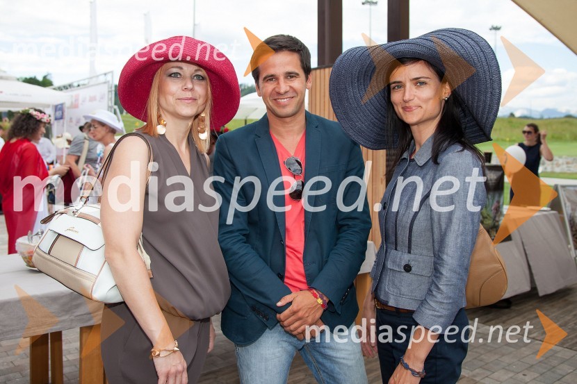 Tanja Škarjot, izvršna urednica uredništev Krater media; Marko Filej; Gordana Kisilak, direktorica korporativnega komuniciranja BMW Group SlovenijaLady piknik pod klobuki 2013