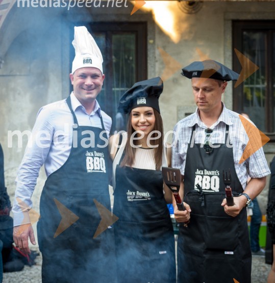Igor Gajič, režiser;  Špela Jereb, vremenarka; ...Jack Daniel's BBQ party 2013