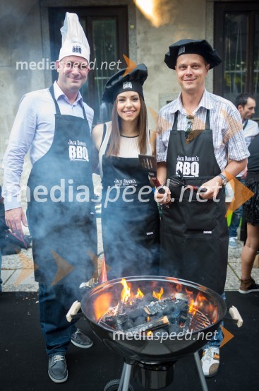 Igor Gajič, režiser; Špela Jereb, vremenarka; ...Jack Daniel's BBQ party 2013