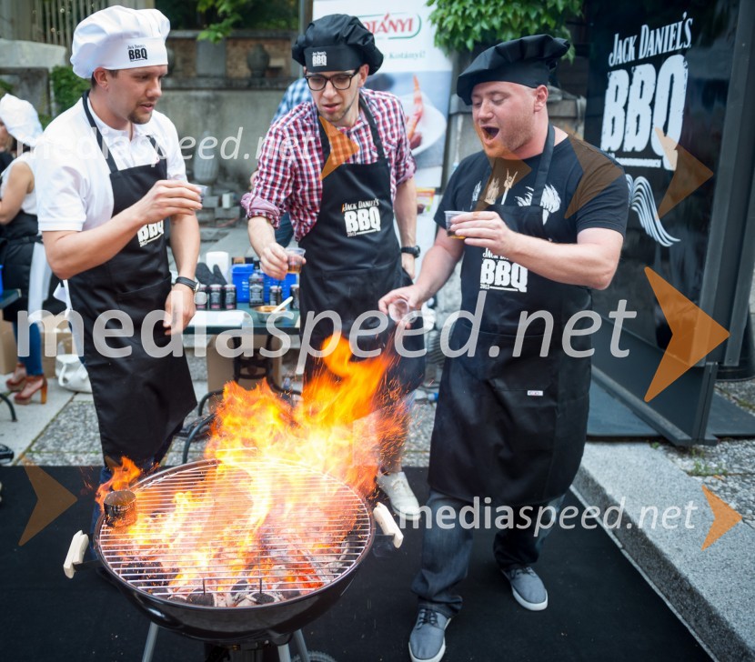 ...; Rok Grilec, komentator; Gregor Zvab, komentator (ekipa Sport TV)Jack Daniel's BBQ party 2013