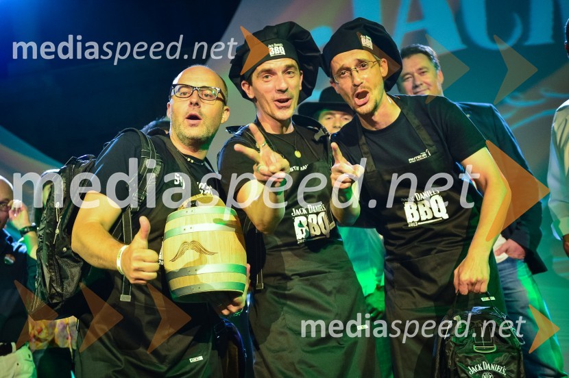 Tomaz Čop, izvršni direktor Infonet; Sebastijan Cegnar;&nbsp;Jean Frbežar, moderatorJack Daniel's BBQ party 2013