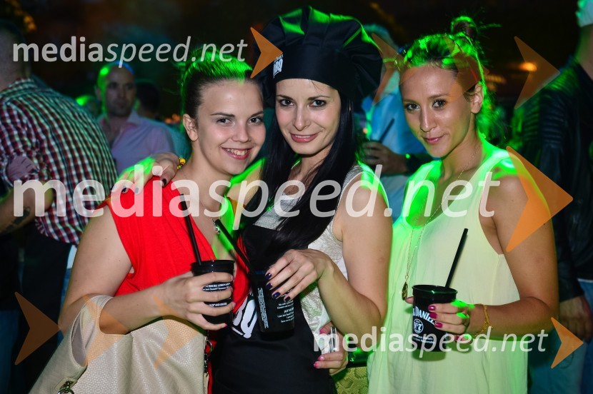 Sara Ašanin Gole; Jana Morelj, voditeljica; Urška Miklič, voditeljicaJack Daniel's BBQ party 2013