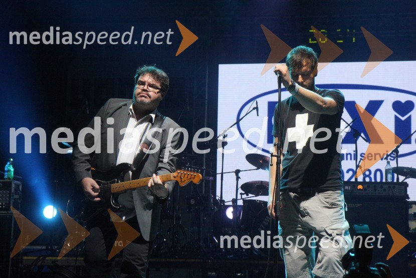 Boris Bobek, kitarist;&nbsp;Luka Kreže, sin Smiljana Krežeta, organizator koncertaPiše se leto 2013