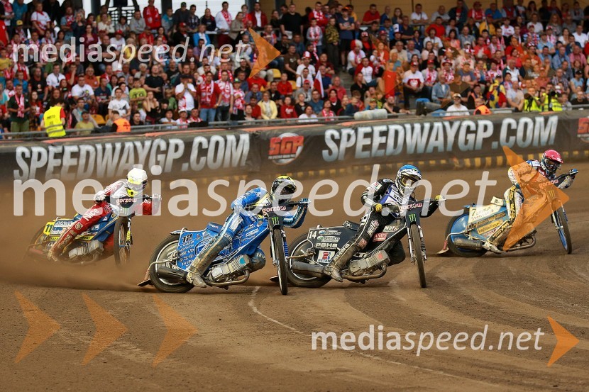 Krzysztof Kasprzak (Pol); Matej Žagar (Slo); Tai Woffinden (VB); Fredrik Lindgren (Šve)Speedway VN Poljske