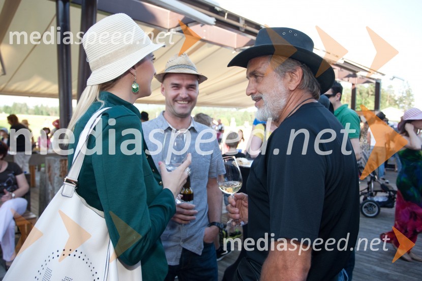 Marika Savšek, miss Universe 2010; Jernej Jevnišek; Zvone Šeruga, popotnikLady piknik pod klobuki 2013