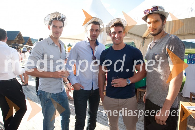 MAtjaž Kumelj; Bojan Ilijanič, mister Universe 2010;  Ryan Terry, Mister International 2010; Žan Cvet, Mister Slovenije 2011Lady piknik pod klobuki 2013