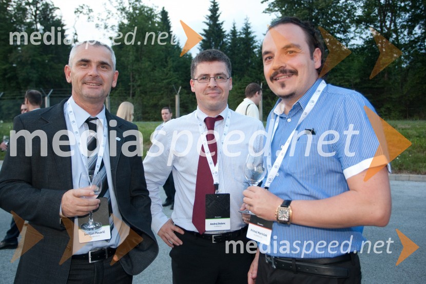 Smiljan Pasarič, Elmaks d.o.o.; Andrej Dolenc, Simobil; Primož Marinšek, A CosmosNiki Lauda na Business TopTalk 2013