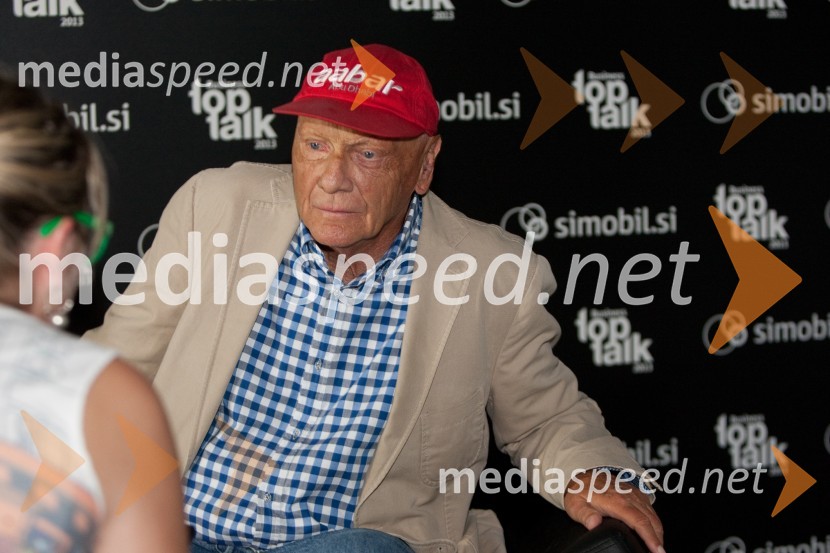 Niki Lauda, poslovnež, nekdanji dirkač F1Niki Lauda na Business TopTalk 2013