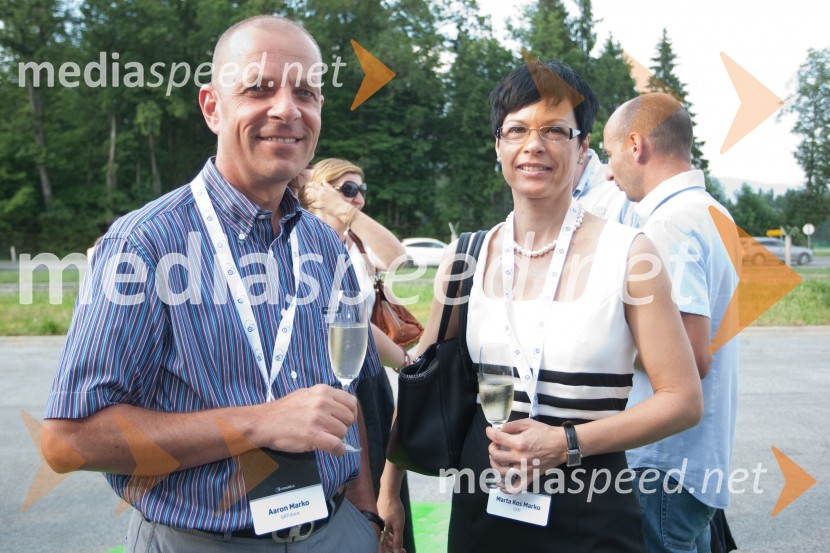Aaron Marko, GKTI d.o.o.; Marta Kos Marko, svetovalka za javno nastopanjeNiki Lauda na Business TopTalk 2013