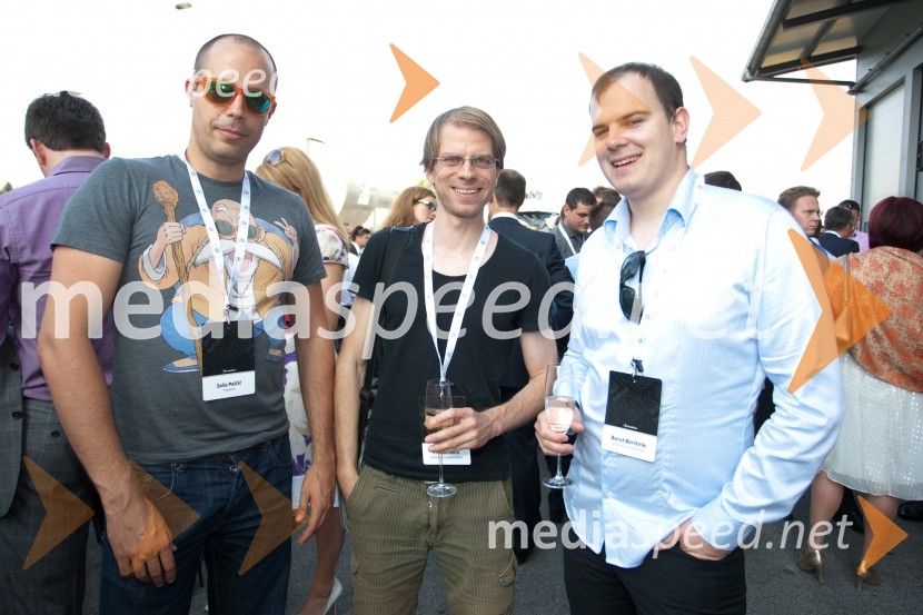 Sašo Palčič, Madwise; Primož Jakin, Madwise; Borut Borštnik, zavod Mladi podjetnikNiki Lauda na Business TopTalk 2013