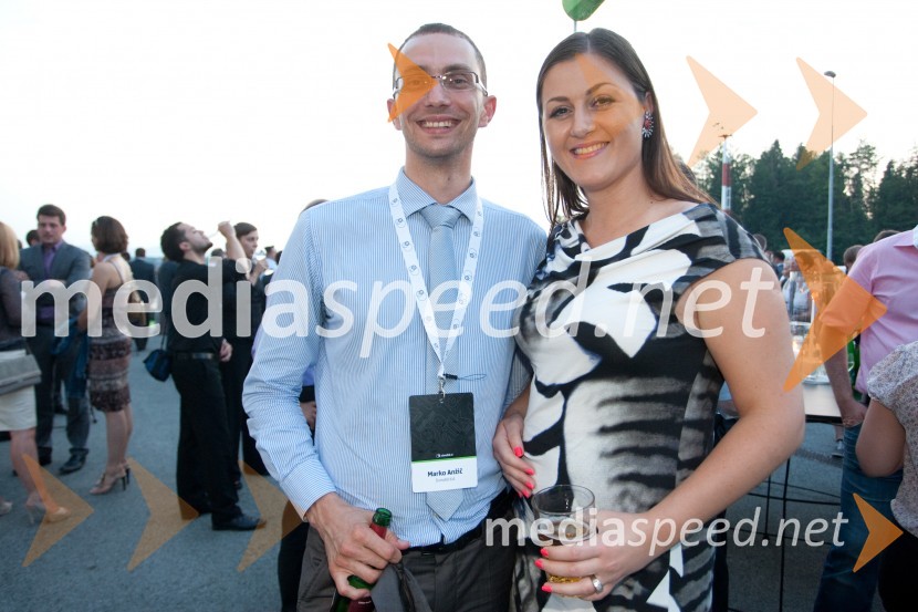 Marko Anžič, Simobil; Maja Košir, projektni vodja Ameriška gospodarska zbornica (AmCham)Niki Lauda na Business TopTalk 2013