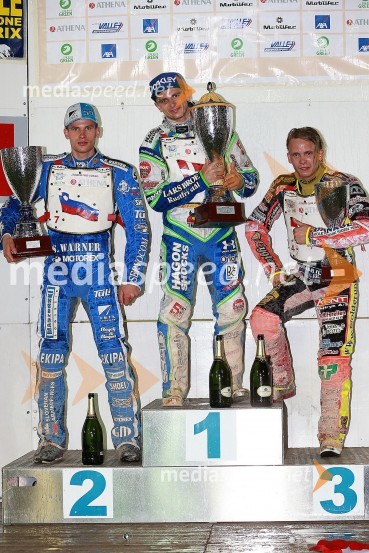 Matej Žagar (Slovenija); Hans Andersen (Danska); Michael Jepsen Jensen (Danska)Speedway, kvalifikacije SP 2014, polfinale