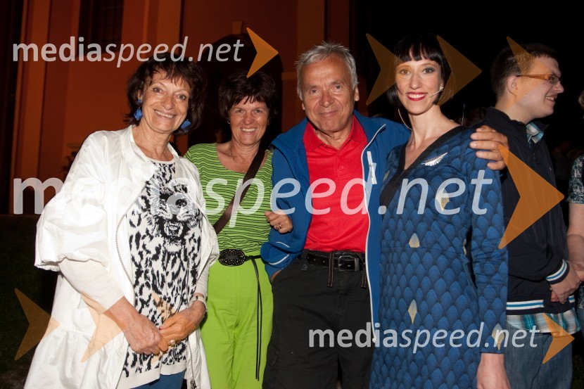 Manca Košir, publicistka; Mojca Mazi; Vili Mazi; Tina Košir Mazi, voditeljicaKresna noč 2013