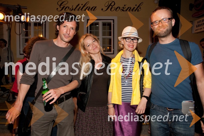 Boštjan Narat, glasbenik; Barbara Pia Jenič, režiserka; Natalija Pihler, profesorica nemščine; Dejan Lapanja, glasbenikKresna noč 2013