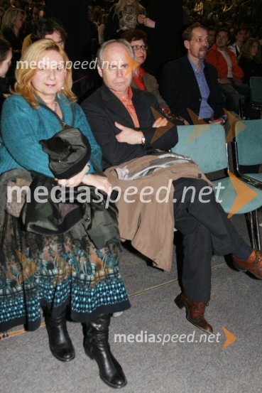 Milan Predan - Pipi, direktor ČZP Večer in njegova žena Darka Zvonar PredanValentinov koncert Gibonni in Neisha