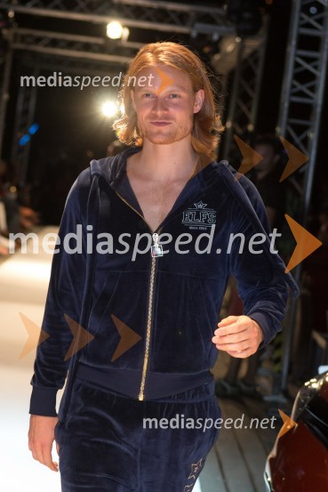 Miha Dragoš, mister Slovenije 2011, predstavitev kolekcije hrvaške modne znamke ELFS za poletje 2013Fashion Loves Party