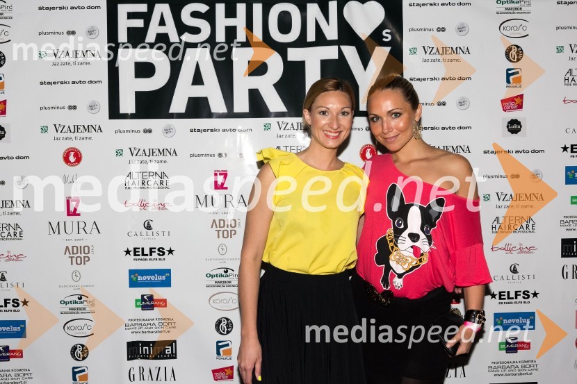 Špela Štamol, urednica revije Grazia; Senka Halebić, slovenska zastopnica hrvaške modne znamke ELFSFashion Loves Party