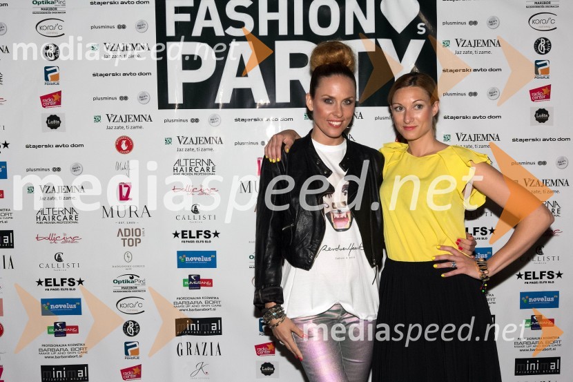 Anđa Marič, glasbenica;&nbsp;Špela Štamol, urednica revije GraziaFashion Loves Party
