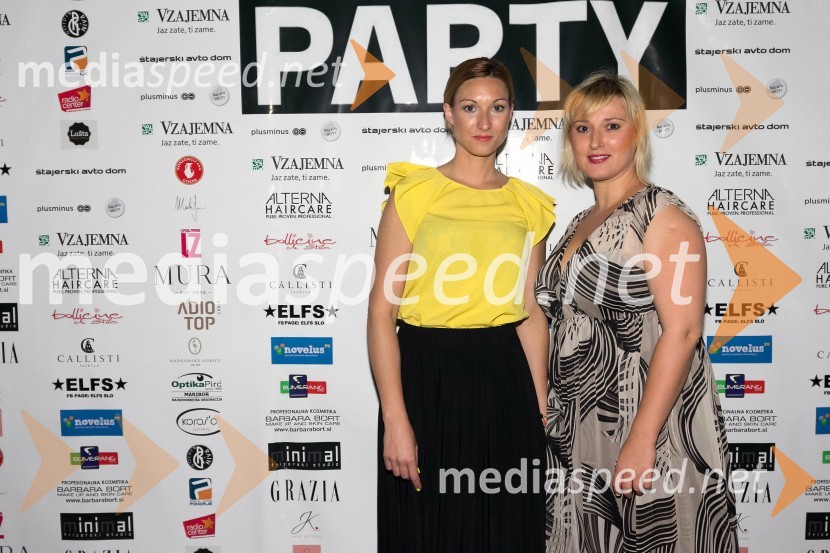 Špela Štamol, urednica revije Grazia; Helena Ajdnik, piarovkaFashion Loves Party
