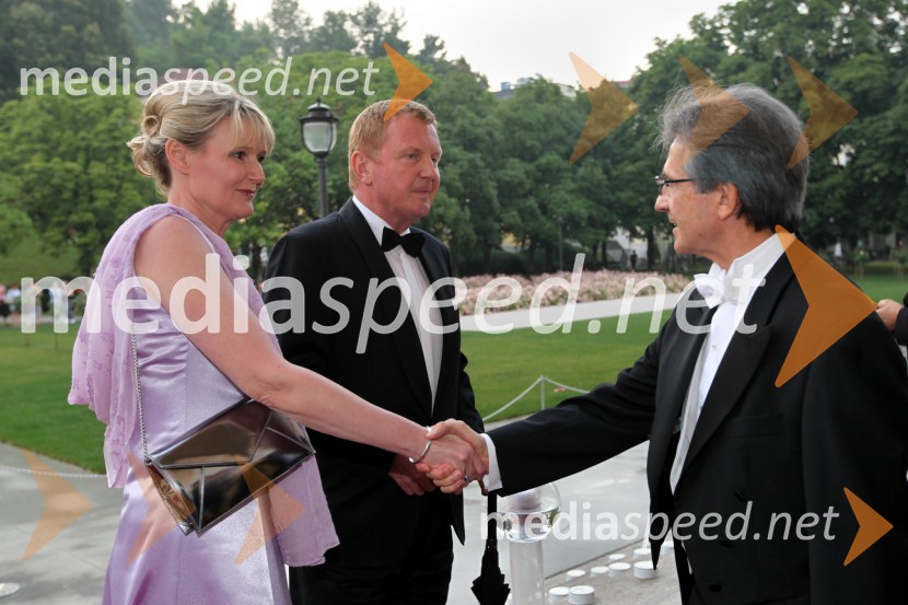 Uršula Salobir Gajšek; soprog Miran Gajšek; Franci Križan, Rotary Club Ljubljana EmonaAnin ples 2013